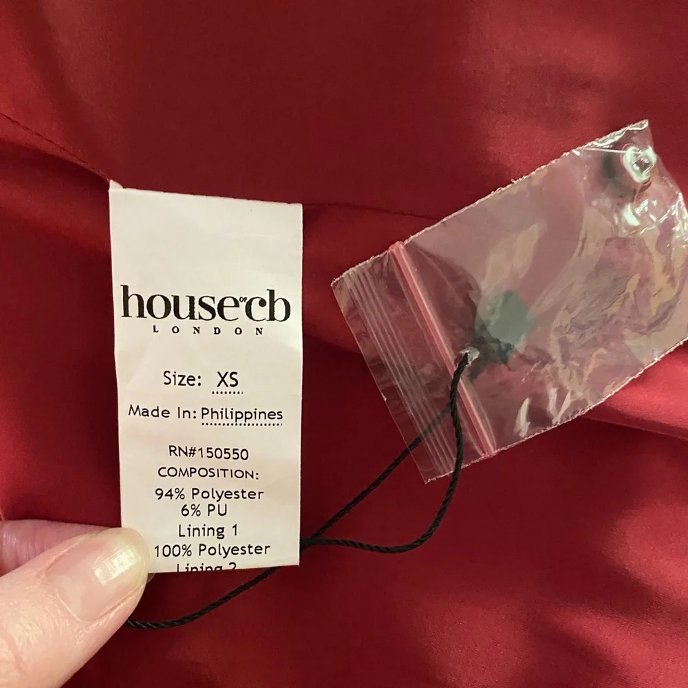 NEW House of CB Sebille Dress Blood Red XS - Picture 16 of 17